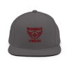 Maroon Embroidered Brand Logo Snapback | Premium