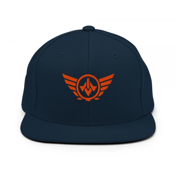 Orange Embroidered Logo Snapback | Premium