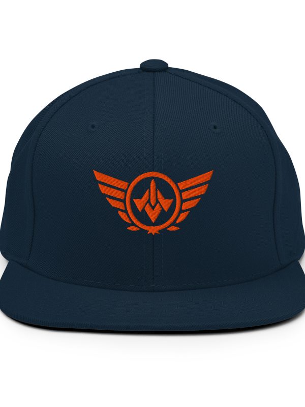 Orange Embroidered Logo Snapback | Premium