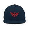 classic-snapback-dark-navy-front-68ba554b246a6.jpg Red Embroidered Logo Snapback | Premium