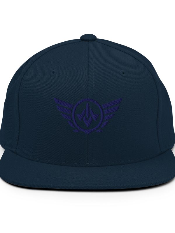 Navy Embroidered Logo Snapback | Premium