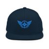 classic-snapback-dark-navy-front-68ba564bf217a.jpg Aqua Embroidered Logo Snapback | Premium