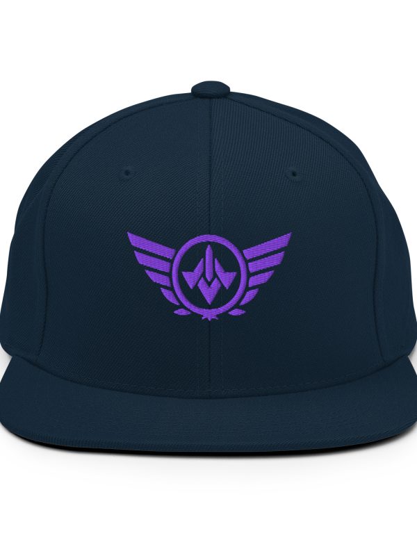 Purple Embroidered Logo Snapback | Premium