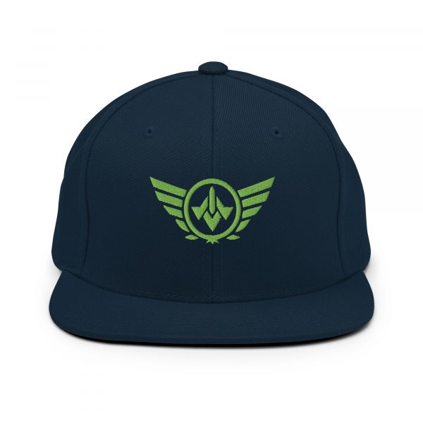 Kiwi Green Embroidered Logo Snapback | Premium