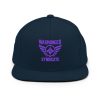 Purple Embroidered Brand Logo Snapback | Premium