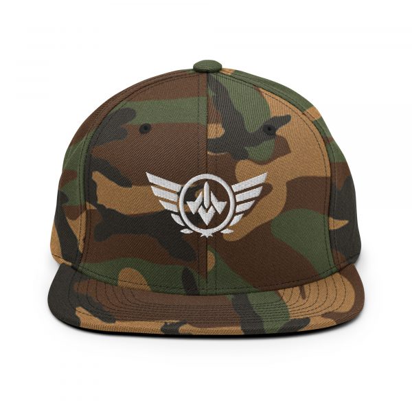 classic-snapback-green-camo-front-68ba48545ddf7.jpg White Embroidered Logo Snapback | Premium