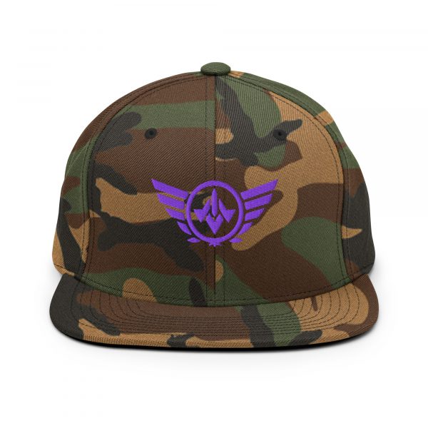 Purple Embroidered Logo Snapback | Premium