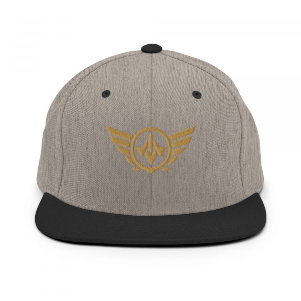 Old Gold Embroidered Logo Snapback | Premium