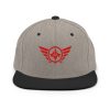 classic-snapback-heather-black-front-68ba554b2f653.jpg Red Embroidered Logo Snapback | Premium