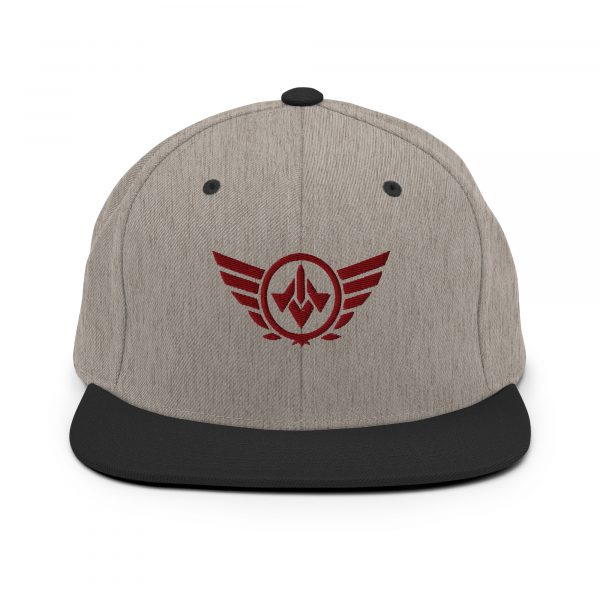 Maroon Embroidered Logo Snapback | Premium