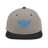 classic-snapback-heather-black-front-68ba564c0a345.jpg Aqua Embroidered Logo Snapback | Premium