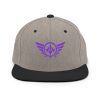 Purple Embroidered Logo Snapback | Premium
