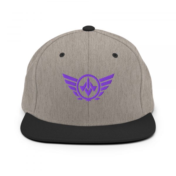 Purple Embroidered Logo Snapback | Premium