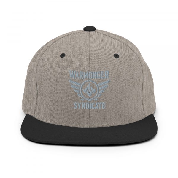 Grey Embroidered Brand Logo Snapback | Premium