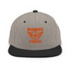 classic-snapback-heather-black-front-68ba599678760.jpg Orange Embroidered Brand Logo Snapback | Premium