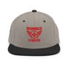 Red Embroidered Brand Logo Snapback | Premium