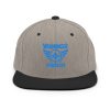 classic-snapback-heather-black-front-68ba5af5bb131.jpg Aqua Embroidered Brand Logo Snapback | Premium