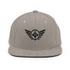 classic-snapback-heather-grey-front-68ba48c2c2cfb.jpg Black Embroidered Logo Snapback | Premium