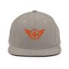 Orange Embroidered Logo Snapback | Premium