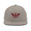 Maroon Embroidered Logo Snapback | Premium