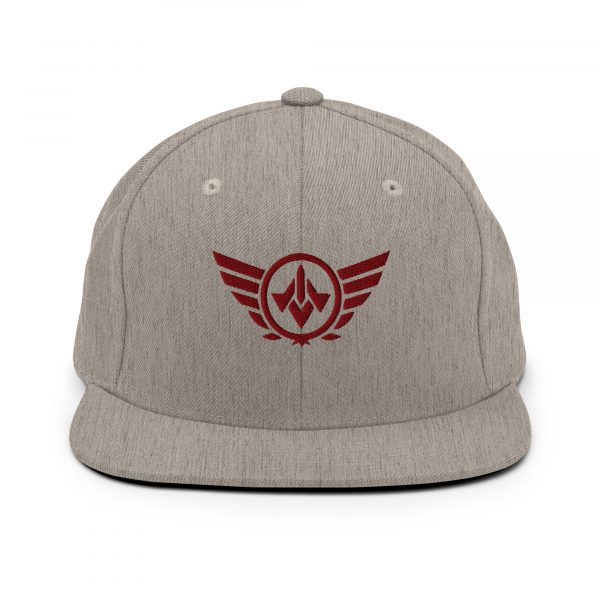 Maroon Embroidered Logo Snapback | Premium