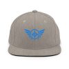 classic-snapback-heather-grey-front-68ba564c10745.jpg Aqua Embroidered Logo Snapback | Premium