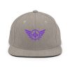 Purple Embroidered Logo Snapback | Premium