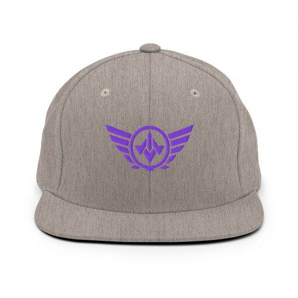 Purple Embroidered Logo Snapback | Premium
