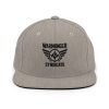 classic-snapback-heather-grey-front-68ba58e695be4.jpg Black Embroidered Brand Logo Snapback | Premium
