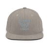 Grey Embroidered Brand Logo Snapback | Premium