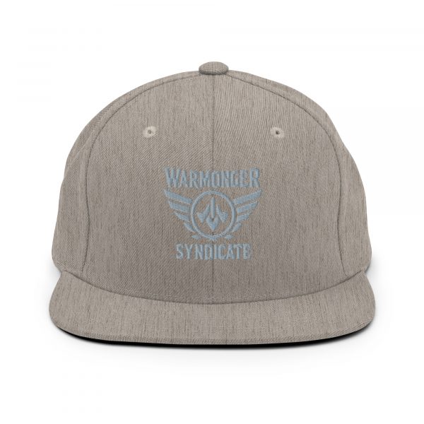 Grey Embroidered Brand Logo Snapback | Premium
