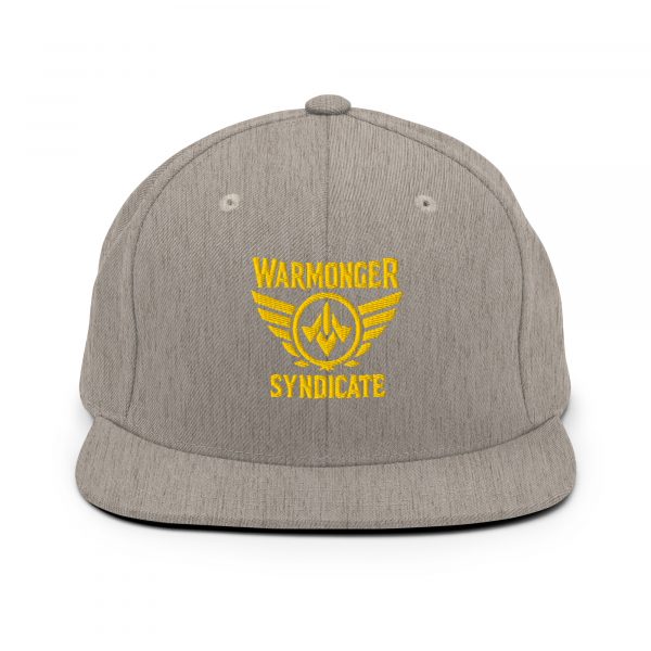 classic-snapback-heather-grey-front-68ba596fdef6a.jpg Gold Embroidered Brand Logo Snapback | Premium