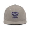 classic-snapback-heather-grey-front-68ba5a8c216dd.jpg Navy Embroidered Brand Logo Snapback | Premium