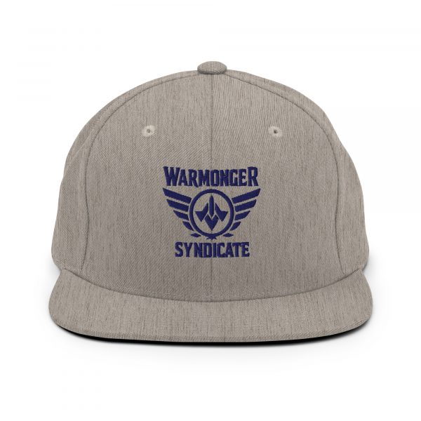 classic-snapback-heather-grey-front-68ba5a8c216dd.jpg Navy Embroidered Brand Logo Snapback | Premium