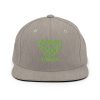 Kiwi Green Embroidered Brand Logo Snapback | Premium