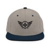 classic-snapback-heather-grey-navy-front-68ba48c2c0195.jpg Black Embroidered Logo Snapback | Premium