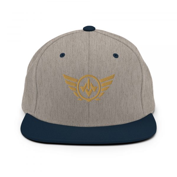 Old Gold Embroidered Logo Snapback | Premium