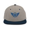 classic-snapback-heather-grey-navy-front-68ba5621851de.jpg Royale Embroidered Logo Snapback | Premium