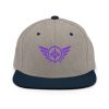 Purple Embroidered Logo Snapback | Premium