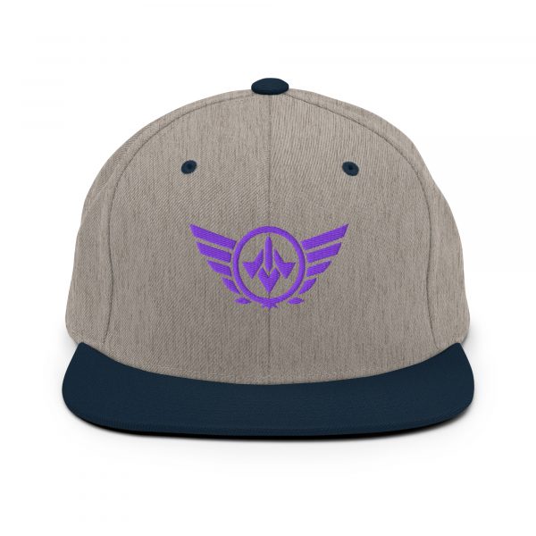 Purple Embroidered Logo Snapback | Premium