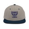 classic-snapback-heather-grey-navy-front-68ba5a8c1f329.jpg Navy Embroidered Brand Logo Snapback | Premium