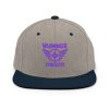 Purple Embroidered Brand Logo Snapback | Premium