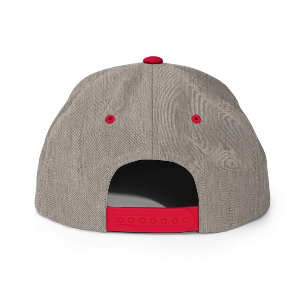 classic-snapback-heather-grey-red-back-68ba5621870e7.jpg Royale Embroidered Logo Snapback | Premium