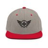 classic-snapback-heather-grey-red-front-68ba48c2c1620.jpg Black Embroidered Logo Snapback | Premium