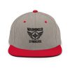classic-snapback-heather-grey-red-front-68ba58e69455b.jpg Black Embroidered Brand Logo Snapback | Premium