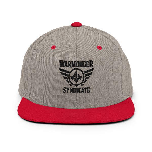classic-snapback-heather-grey-red-front-68ba58e69455b.jpg Black Embroidered Brand Logo Snapback | Premium