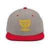 classic-snapback-heather-grey-red-front-68ba596fdcc41.jpg Gold Embroidered Brand Logo Snapback | Premium