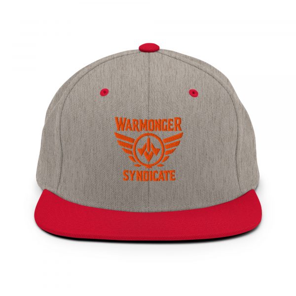 classic-snapback-heather-grey-red-front-68ba59967b631.jpg Orange Embroidered Brand Logo Snapback | Premium