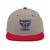classic-snapback-heather-grey-red-front-68ba5a8c2047b.jpg Navy Embroidered Brand Logo Snapback | Premium