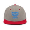 classic-snapback-heather-grey-red-front-68ba5af5bdca7.jpg Aqua Embroidered Brand Logo Snapback | Premium